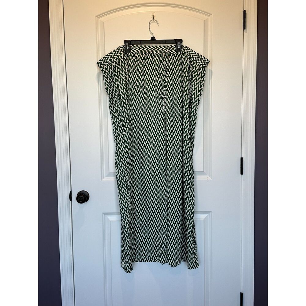 NWT Rebdolls Flaunt it Wide Leg Pants Green White Size 5X
